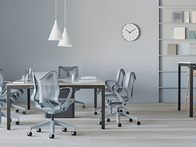 Cosm chairs, crosshatch stools, layout studio, herman miller,